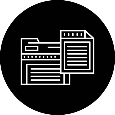 Dizin Satırı ters çevrilmiş çember. Web Kullanımı için Vektör İllüstrasyonu