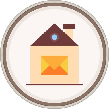 Mail Flat sticker. Vector Illustration For Web Use