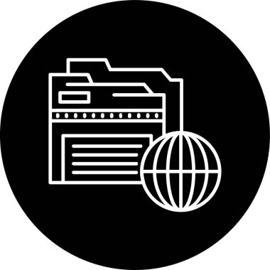 Dizin Satırı ters çevrilmiş çember. Web Kullanımı için Vektör İllüstrasyonu