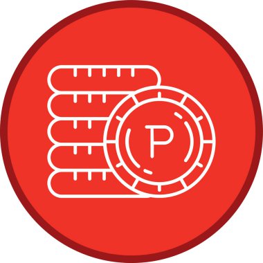 Botswana Pula Hattı çok daireli. Web Kullanımı için Vektör İllüstrasyonu