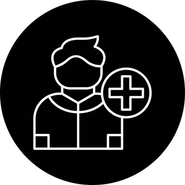 Kullanıcı Satırı ters çevrilmiş çember ekle. Web Kullanımı için Vektör İllüstrasyonu