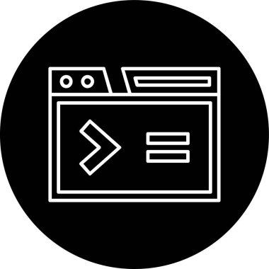 Ters çevrilmiş halkadan daha büyük. Web Kullanımı için Vektör İllüstrasyonu