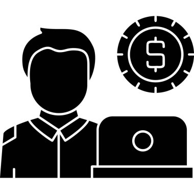 İş adamı. Web Kullanımı için Vektör İllüstrasyonu