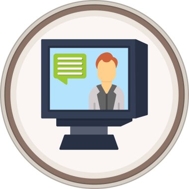 Düz çıkartma danışmanı. Web Kullanımı için Vektör İllüstrasyonu