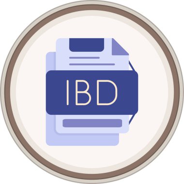 IBD Flat çıkartması. Web Kullanımı için Vektör İllüstrasyonu