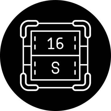 Sülfür hattı ters dönmüş daire. Web Kullanımı için Vektör İllüstrasyonu