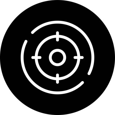 Target Line inverted circle. Vector Illustration For Web Use