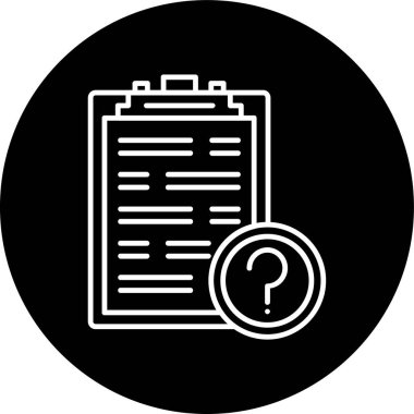 Soru çizgisi ters çevrilmiş daire. Web Kullanımı için Vektör İllüstrasyonu