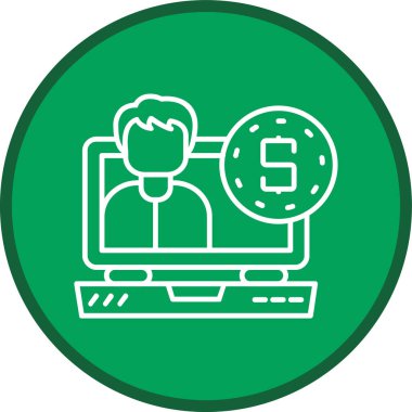 Freelancer Line multi circle. Vector Illustration For Web Use