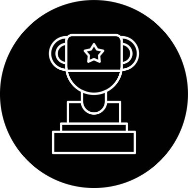 Trophy Line inverted circle. Vector Illustration For Web Use