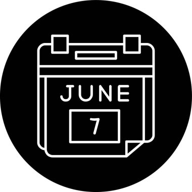 7 Haziran Randevu Hattı ters dönmüş. Web Kullanımı için Vektör İllüstrasyonu