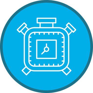 Alarm Saat Hattı çoklu çember. Web Kullanımı için Vektör İllüstrasyonu