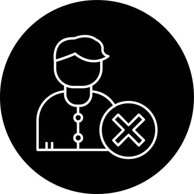 Kullanıcı Hattı ters çevrilmiş çember. Web Kullanımı için Vektör İllüstrasyonu