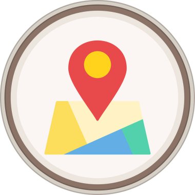 Konum etiketi. Web Kullanımı için Vektör İllüstrasyonu