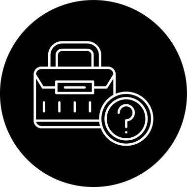 Soru çizgisi ters çevrilmiş daire. Web Kullanımı için Vektör İllüstrasyonu