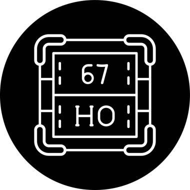 Holmium Hattı ters dönmüş daire. Web Kullanımı için Vektör İllüstrasyonu