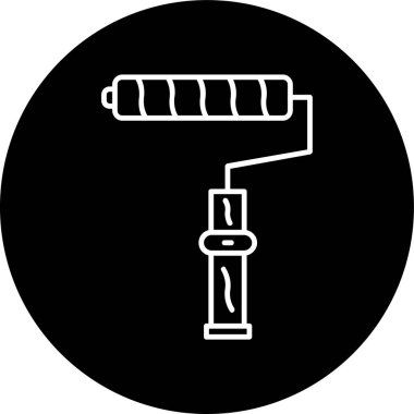 Roller Line inverted circle. Vector Illustration For Web Use