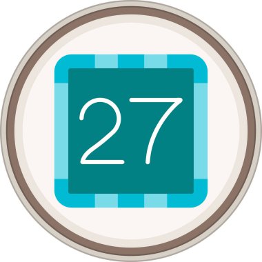 Yirmiyedi yassı çıkartma. Web Kullanımı için Vektör İllüstrasyonu