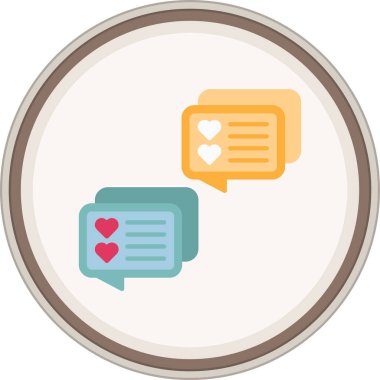 Chat Flat sticker. Vector Illustration For Web Use