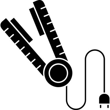 Saç düzleştirici. Web Kullanımı için Vektör İllüstrasyonu