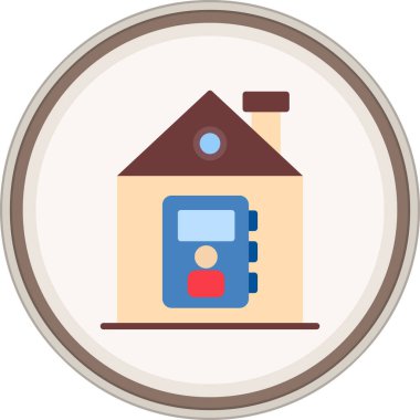 Düz etiketli kontaklar. Web Kullanımı için Vektör İllüstrasyonu