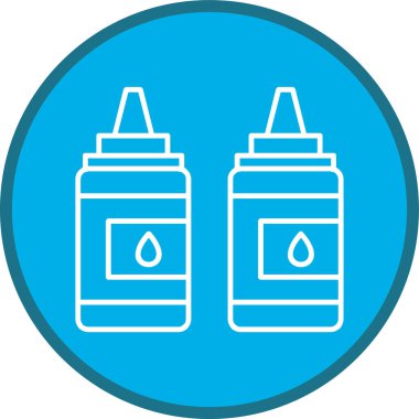 Sıvı Yapıştırıcı Hattı çok daireli. Web Kullanımı için Vektör İllüstrasyonu