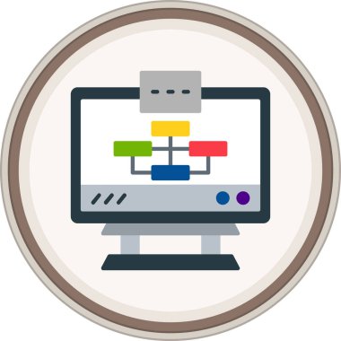 Algoritma düz çıkartması. Web Kullanımı için Vektör İllüstrasyonu