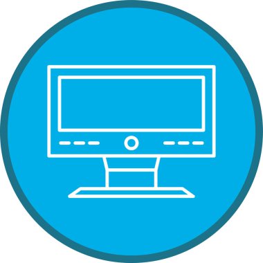 Computer Line multi circle. Vector Illustration For Web Use