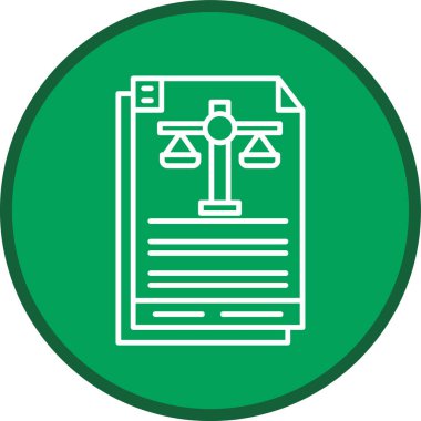 Hukuk Hattı çoklu daire. Web Kullanımı için Vektör İllüstrasyonu