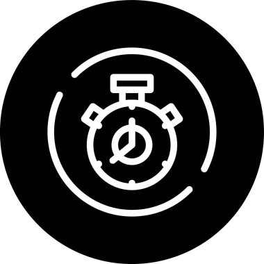 Alarm-exclamation Line inverted circle. Vector Illustration For Web Use