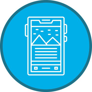 Smartphone Line multi circle. Vector Illustration For Web Use