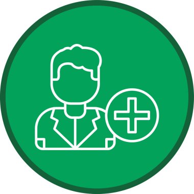 Man Line çoklu daire. Web Kullanımı için Vektör İllüstrasyonu