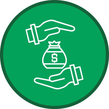 Para Hattı çoklu çemberini kaydet. Web Kullanımı için Vektör İllüstrasyonu