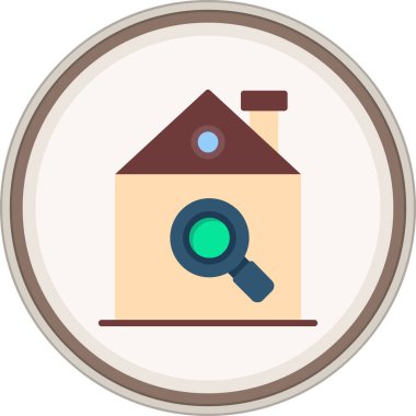 Daire etiketini arayın. Web Kullanımı için Vektör İllüstrasyonu