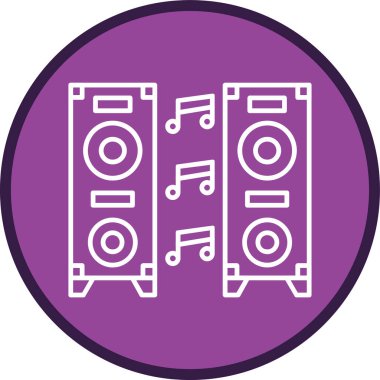 Speaker Line multi circle. Vector Illustration For Web Use