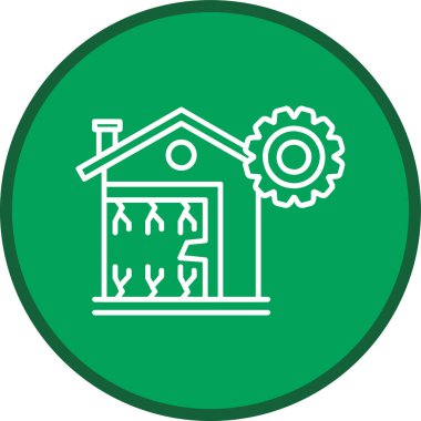 House Line multi circle. Vector Illustration For Web Use
