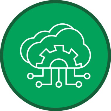 Bulut Hesaplama Hattı çok daireli. Web Kullanımı için Vektör İllüstrasyonu