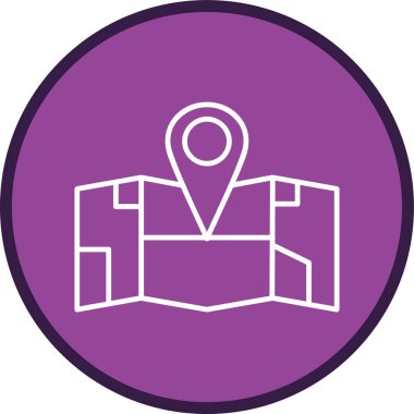 Harita Hattı çoklu daire. Web Kullanımı için Vektör İllüstrasyonu