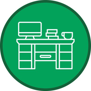 Computer Line multi circle. Vector Illustration For Web Use