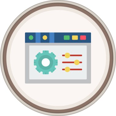 Düz çıkartma ayarlanıyor. Web Kullanımı için Vektör İllüstrasyonu