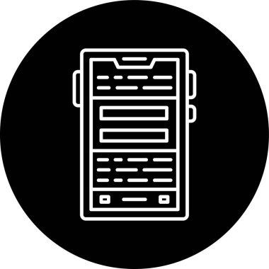 Akıllı telefon hattı ters çevrilmiş. Web Kullanımı için Vektör İllüstrasyonu