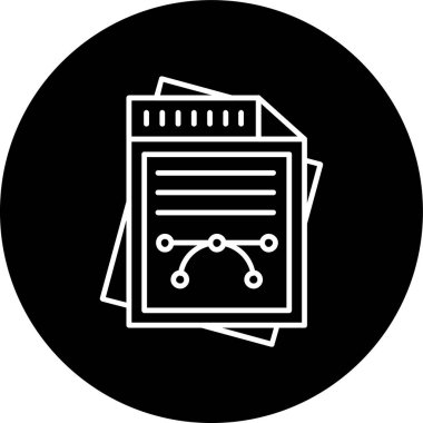 Vector File Line inverted circle. Vector Illustration For Web Use