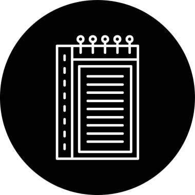 Pinned Line inverted circle. Vector Illustration For Web Use