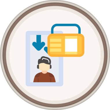 Veri Mahremiyeti Flat etiketi. Web Kullanımı için Vektör İllüstrasyonu