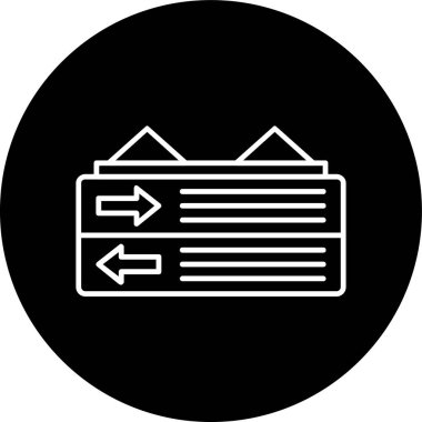 Signs Line inverted circle. Vector Illustration For Web Use