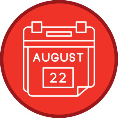 22 Ağustos Tarih Hattı çoklu daire. Web Kullanımı için Vektör İllüstrasyonu