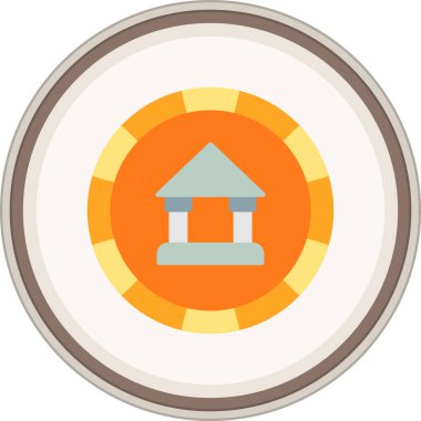 Bozuk para etiketi. Web Kullanımı için Vektör İllüstrasyonu