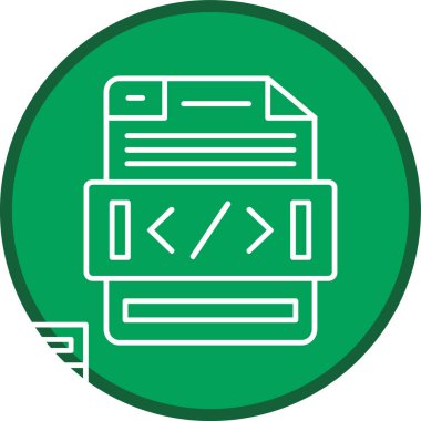 Kodlama Hattı çoklu daire. Web Kullanımı için Vektör İllüstrasyonu