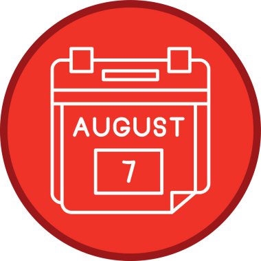 7 Ağustos Tarih Hattı çoklu daire. Web Kullanımı için Vektör İllüstrasyonu