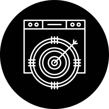 Browser Line inverted circle. Vector Illustration For Web Use